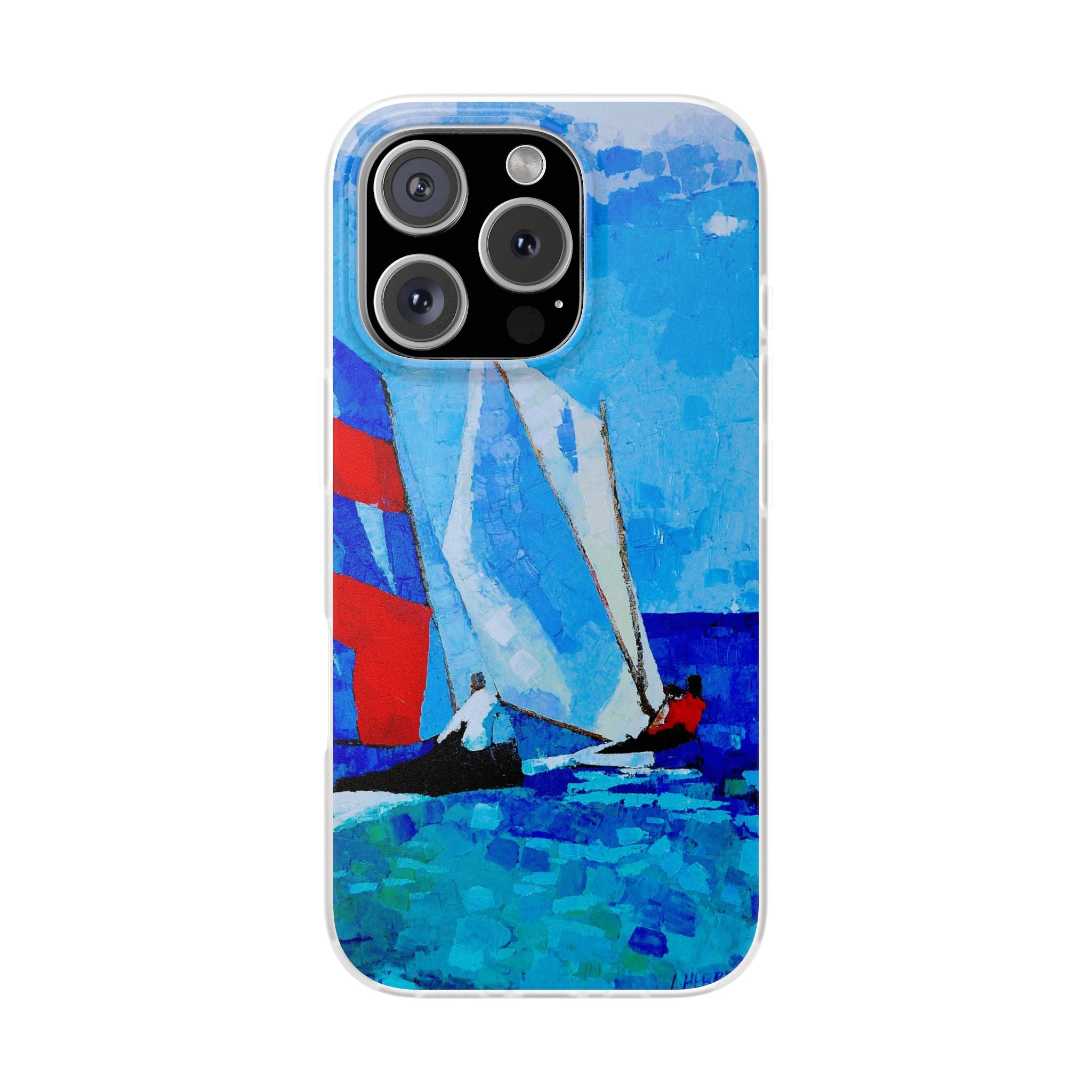 Phone Case Lisa Herrera art print workboat Sailboats   –  Artistic Flexi Case