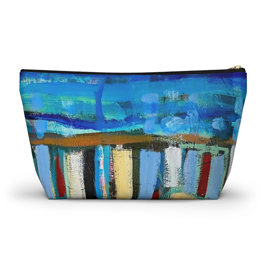 Bag Accessory Pouch Lisa Herrera art print— Colorful Coastal Canvas Makeup Bag