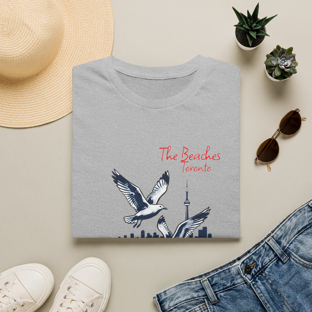 T-Shirt — The Beaches Toronto with Seagulls and cn tower