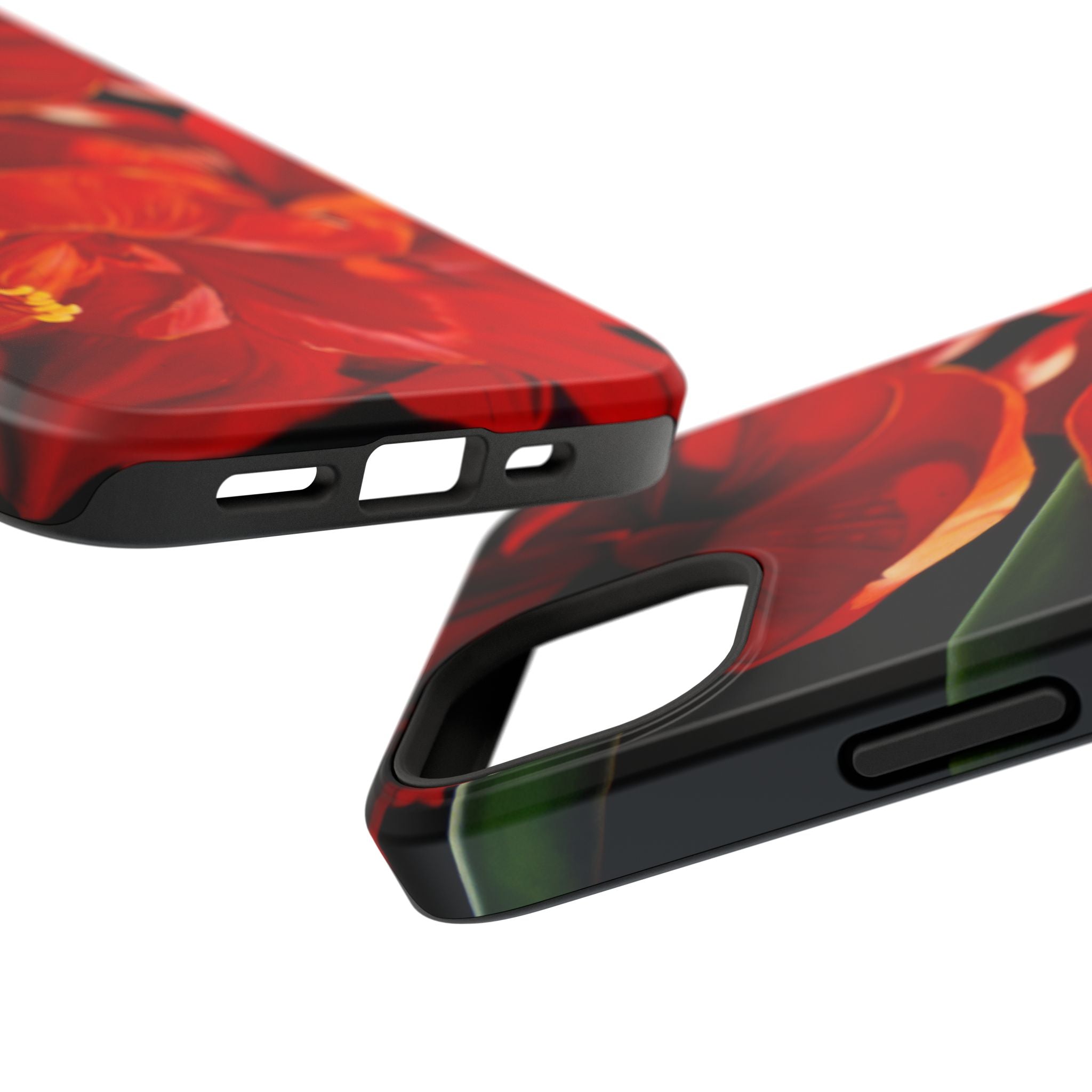 Phone case Lisa Herrera art print Red Amaryllis Floral Impact-Resistant Phone Case