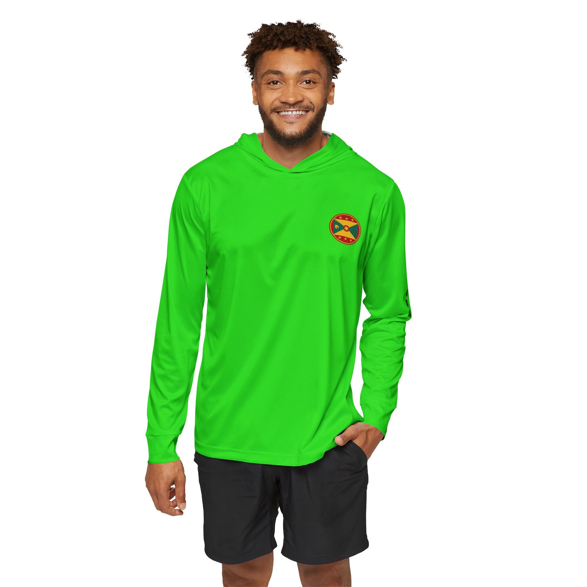 Warm up Hoodie Jab Jab Sports Warmup Hoodie — Neon Green All-Over Print