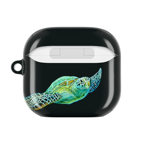 Air Pods Lisa Herrera art print Sea Turtle AirPod Case — Waterproof Ocean Wildlife Protective Cover