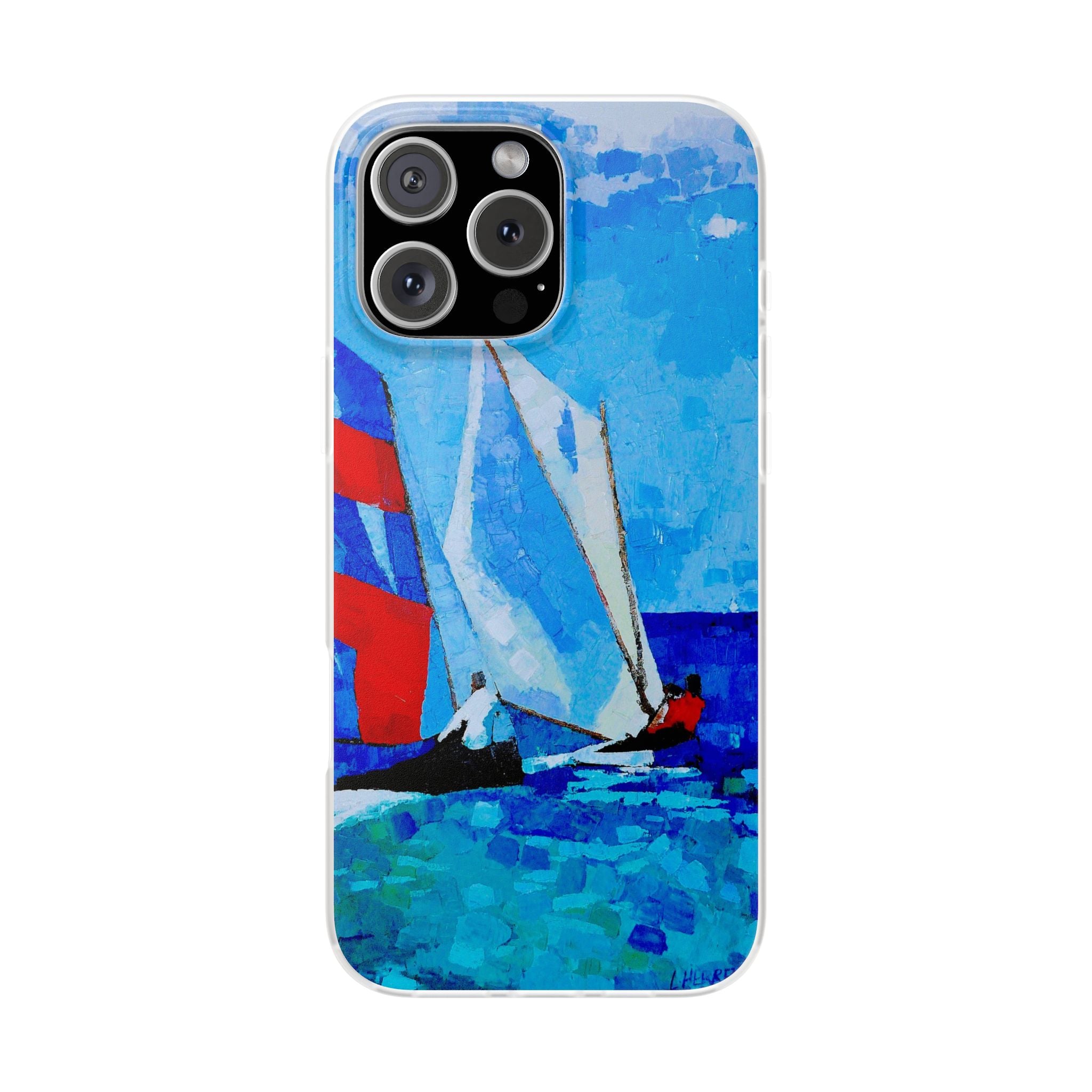Phone Case Lisa Herrera art print workboat Sailboats   –  Artistic Flexi Case