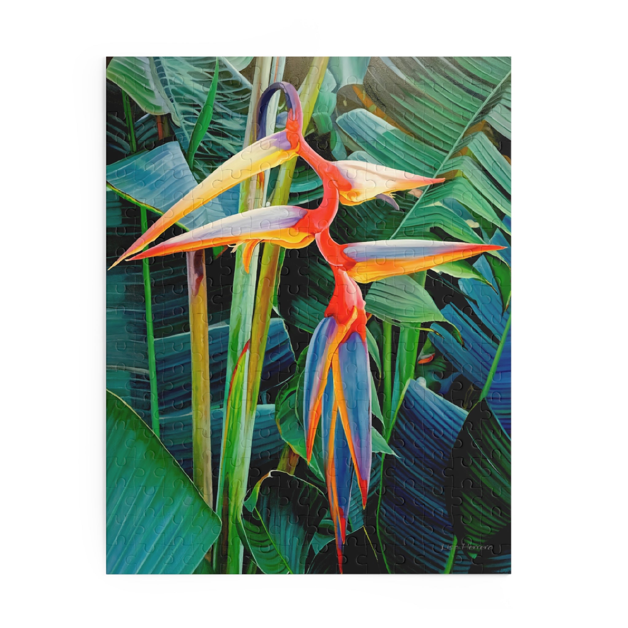 Puzzle Halyconia Jigsaw Puzzle — Tropical Floral 120/252/500-Piece