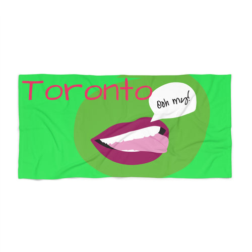 Beach Towel Toronto Oh My  — colorful graphics Print