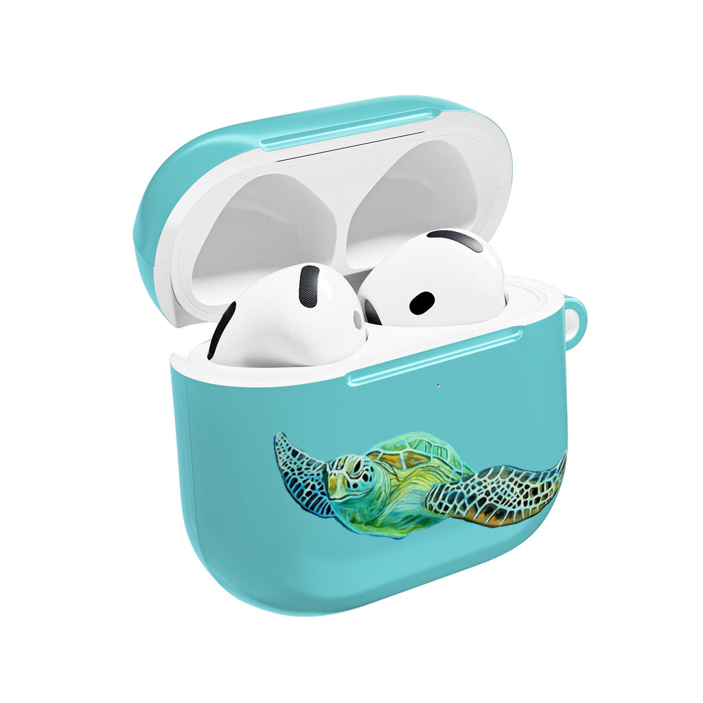 Air Pods Lisa Herrera print Sea Turtle AirPod Case — Waterproof Ocean Wildlife Protective Cover