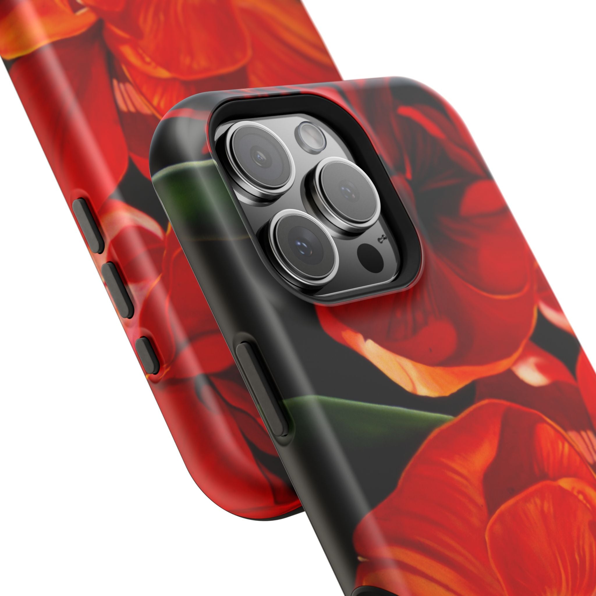 Phone case Lisa Herrera art print Red Amaryllis Floral Impact-Resistant Phone Case