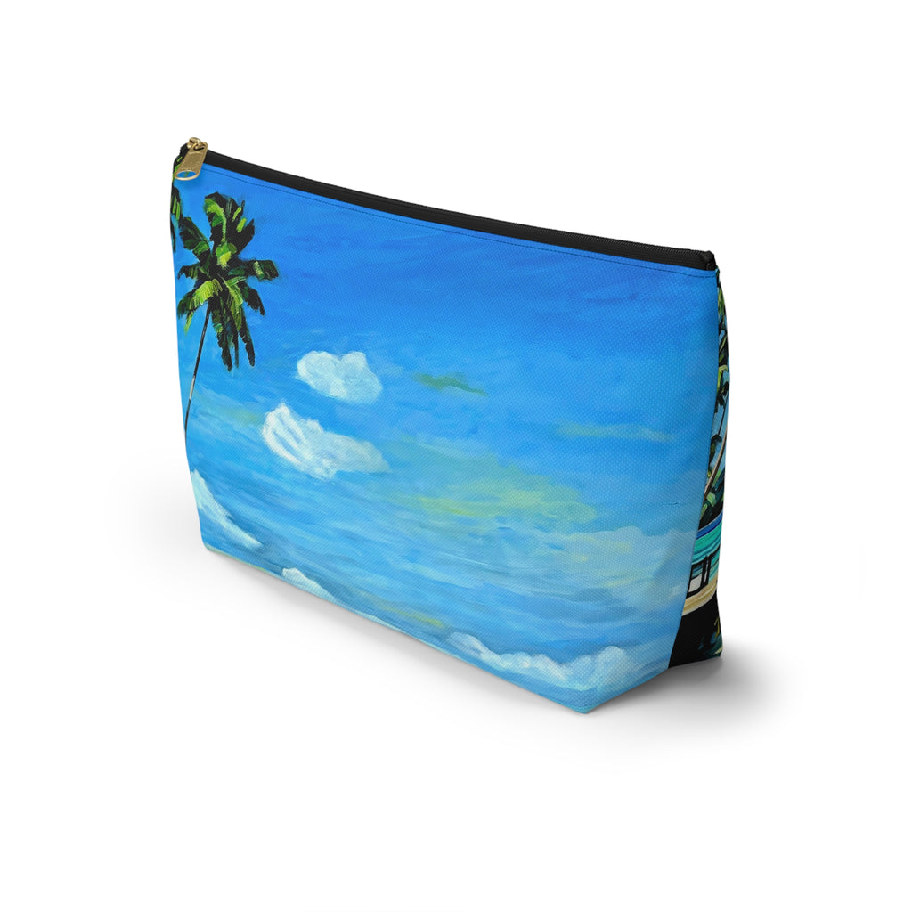 Accesory Pouch Lisa Herrera Art Tropical Beach — Palm Tree Cosmetic Bag