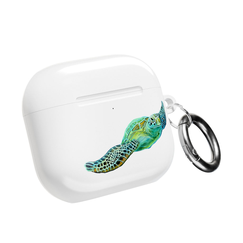 Air Pods Lisa Herrera art print Sea Turtle AirPod Case — Waterproof Ocean Wildlife Protective Cover