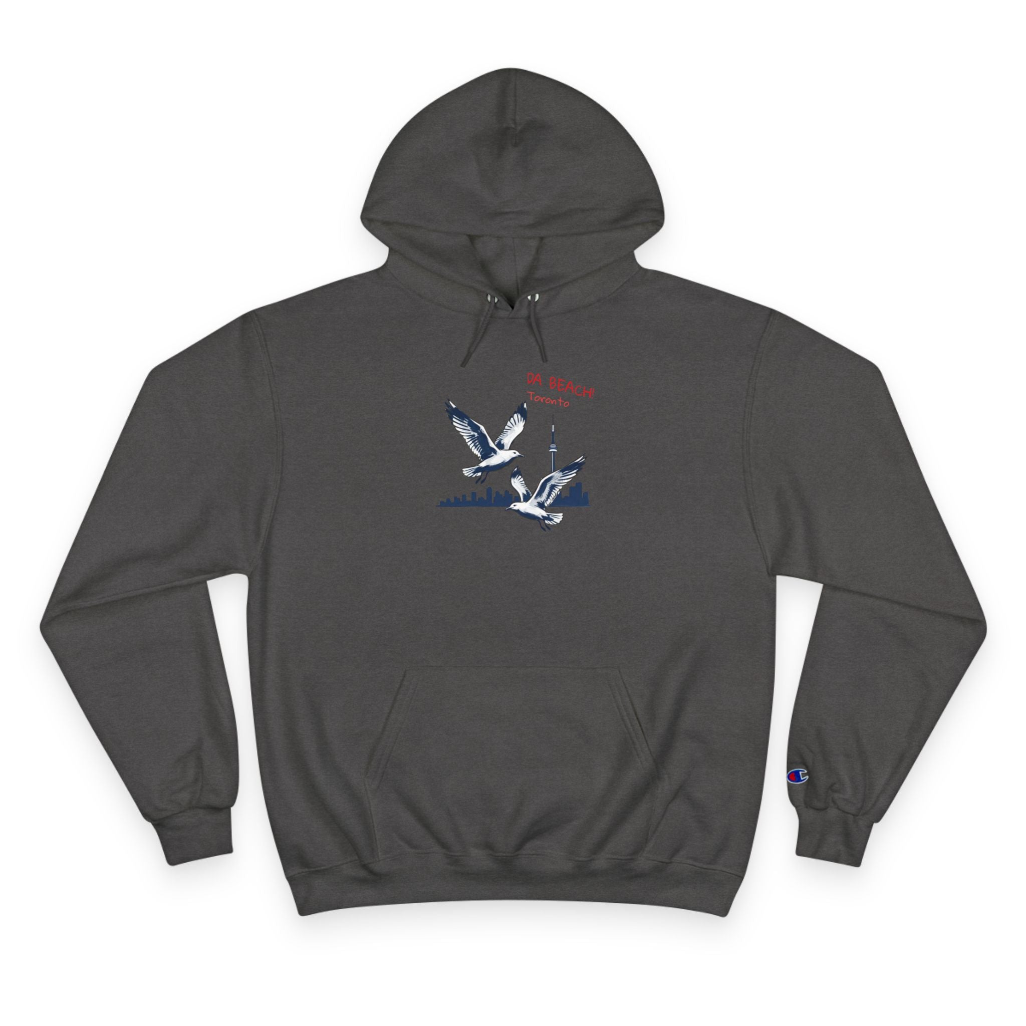 Hoodie Da Beach Seagulls and cn tower drawing Toronto Hoodie –  Pullover