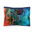 Pillow Sham Lisa Herrera art print Sea Turtle— Vibrant Ocean Turtle Microfiber Decorative Pillowcase