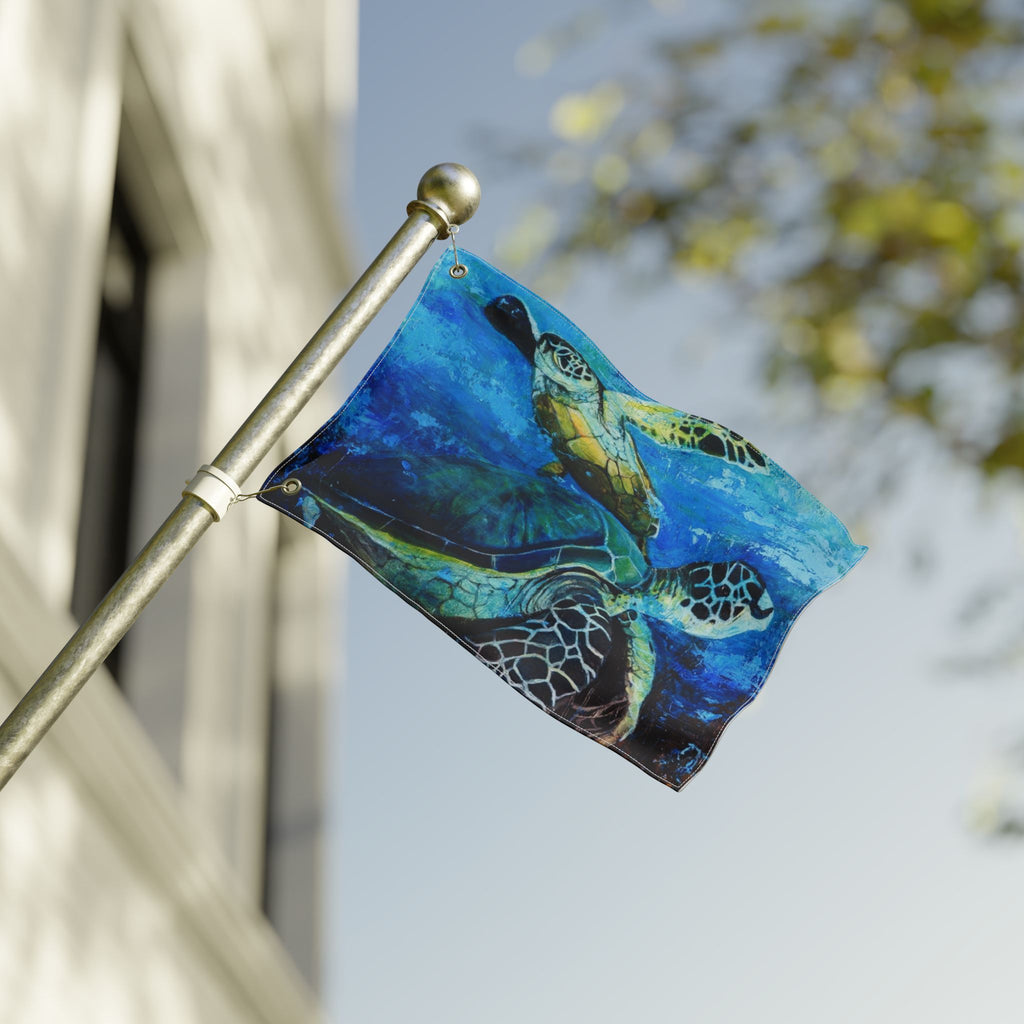 Outdoor Flag - Sea Turtle Double-Sided