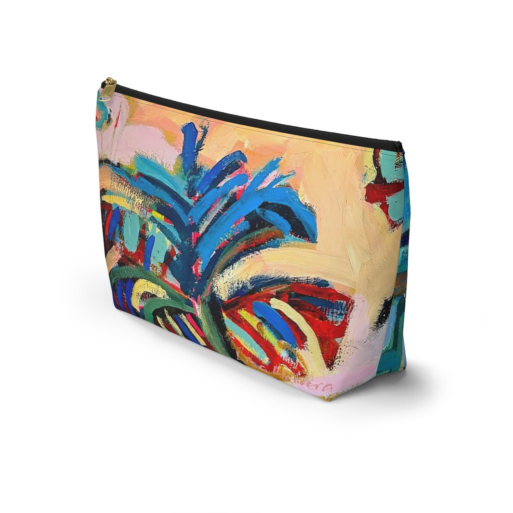 Bag Accessory Pouch Lisa Herrera art print— Colorful Coastal Canvas Makeup Bag