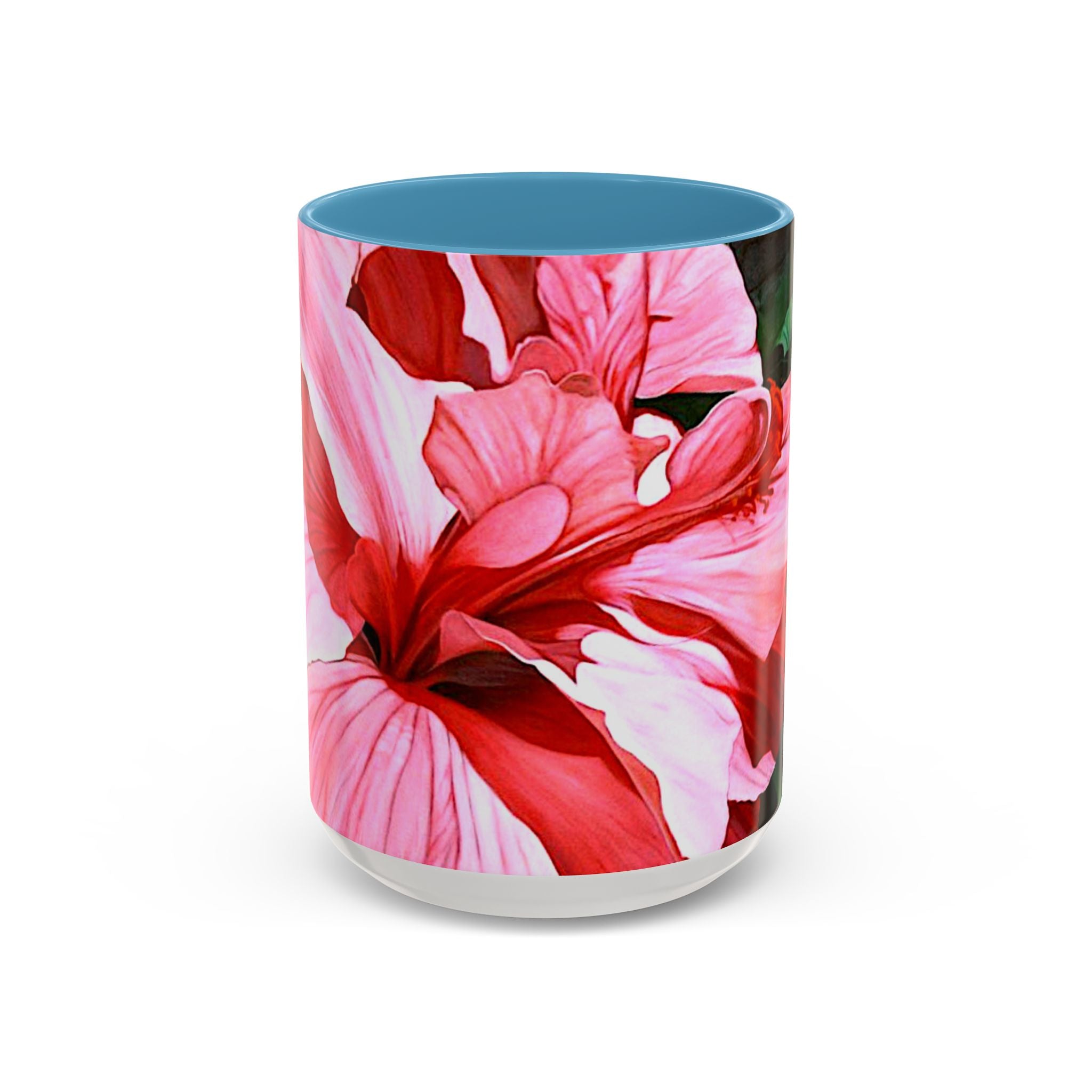 Coffee Mug Pink Hibiscus Painting (11, 15oz)