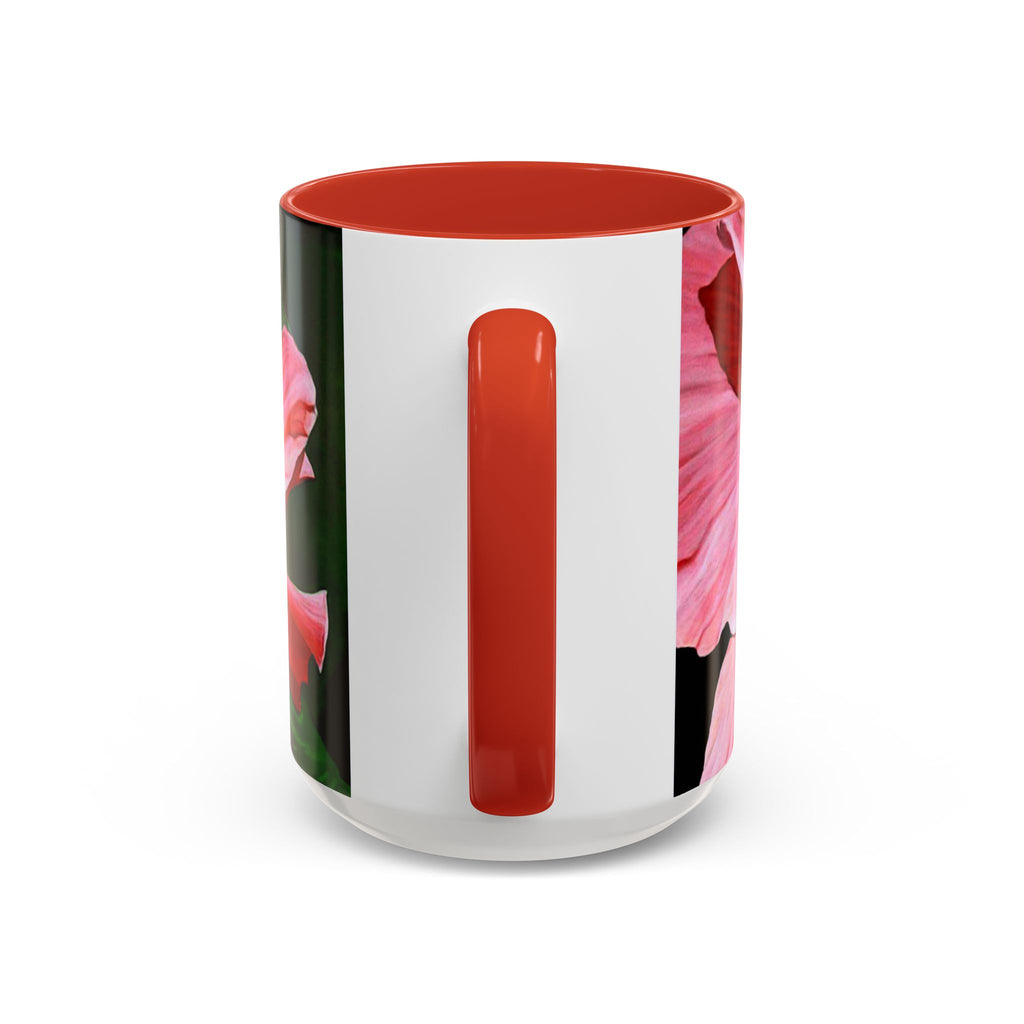 Coffee Mug Pink Hibiscus Painting (11, 15oz)