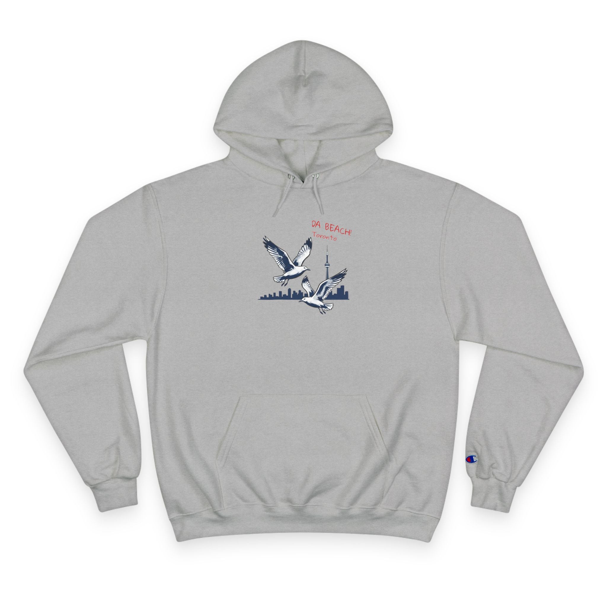 Hoodie Da Beach Seagulls and cn tower drawing Toronto Hoodie –  Pullover