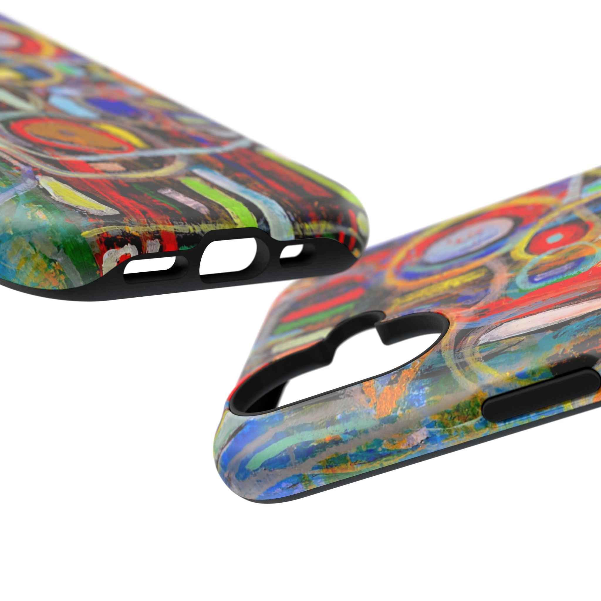Phone Case lisa herrera art Abstract Colorburst Impact-Resistant Phone Case — Vibrant Modern Art Design