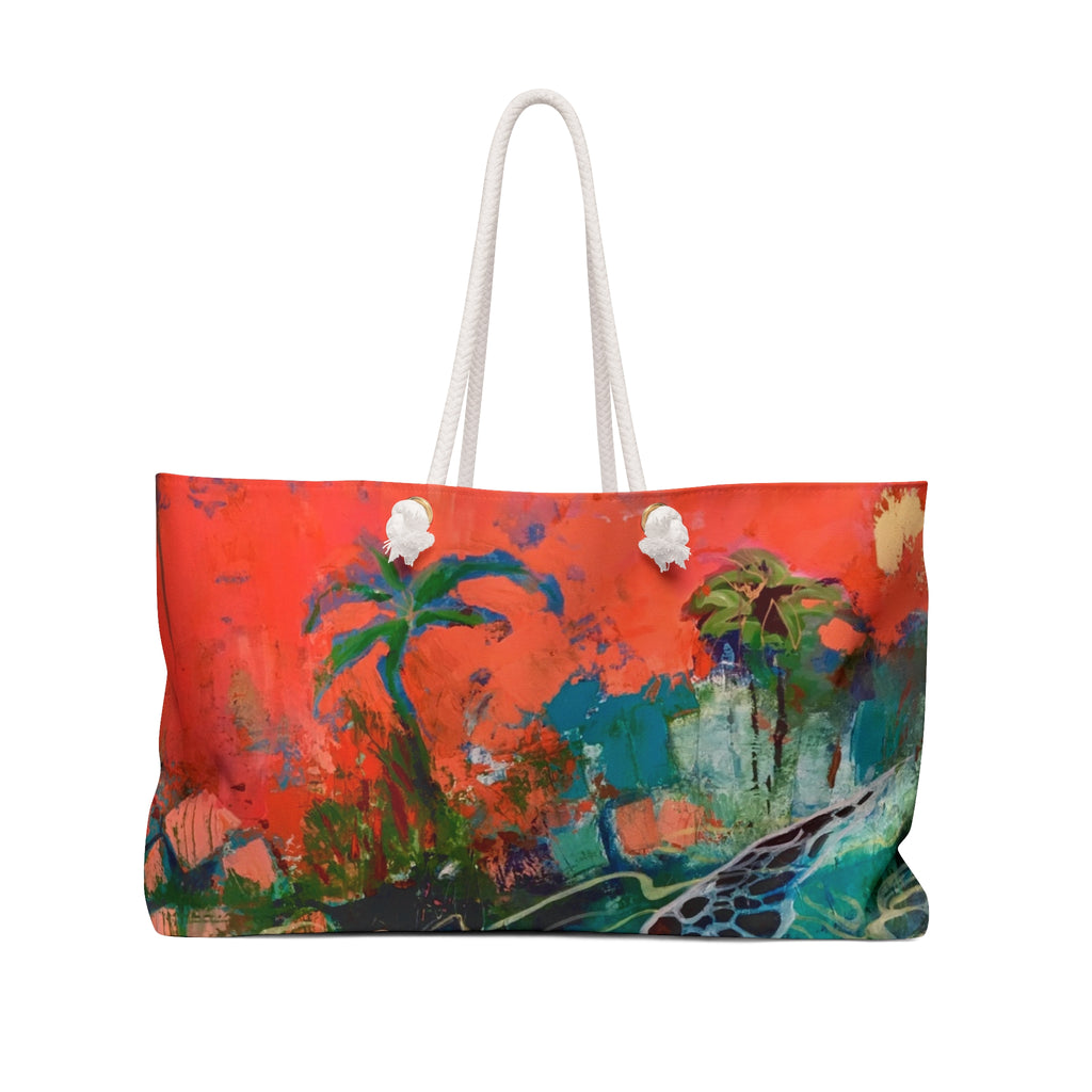 Weekender Bag Lisa Herrera art print Turtle Beach – Vibrant Tropical Travel Tote