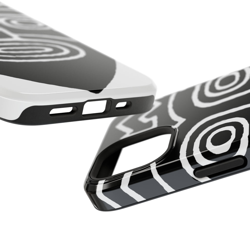 Phone Case — Black & White Tribal Mask Impact-Resistant Case