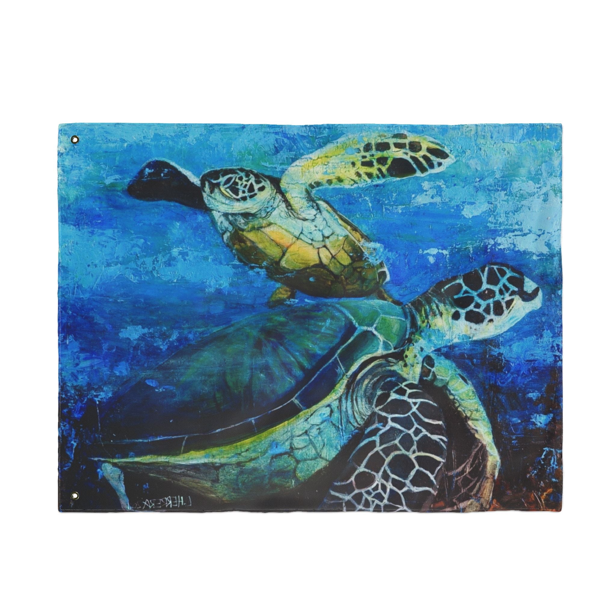Outdoor Flag - Sea Turtle Double-Sided