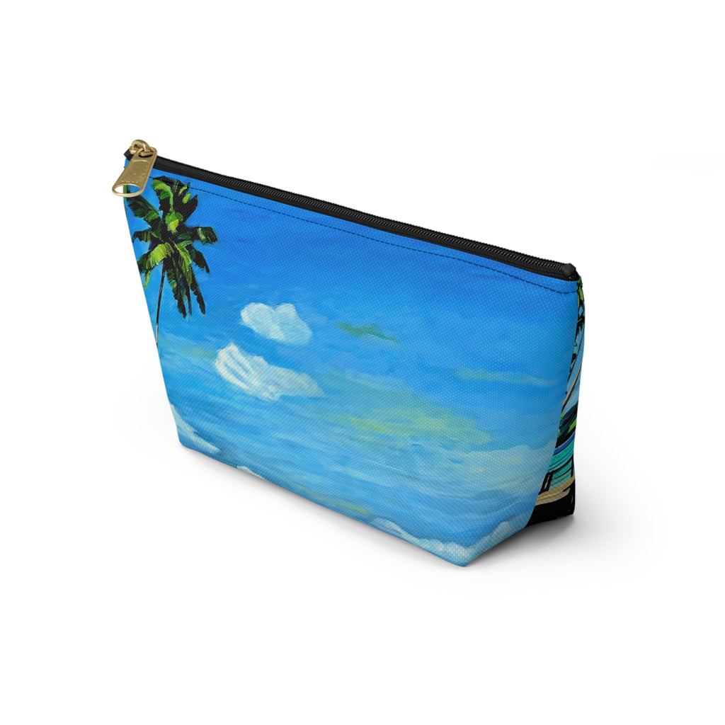 Accesory Pouch Lisa Herrera Art Tropical Beach — Palm Tree Cosmetic Bag