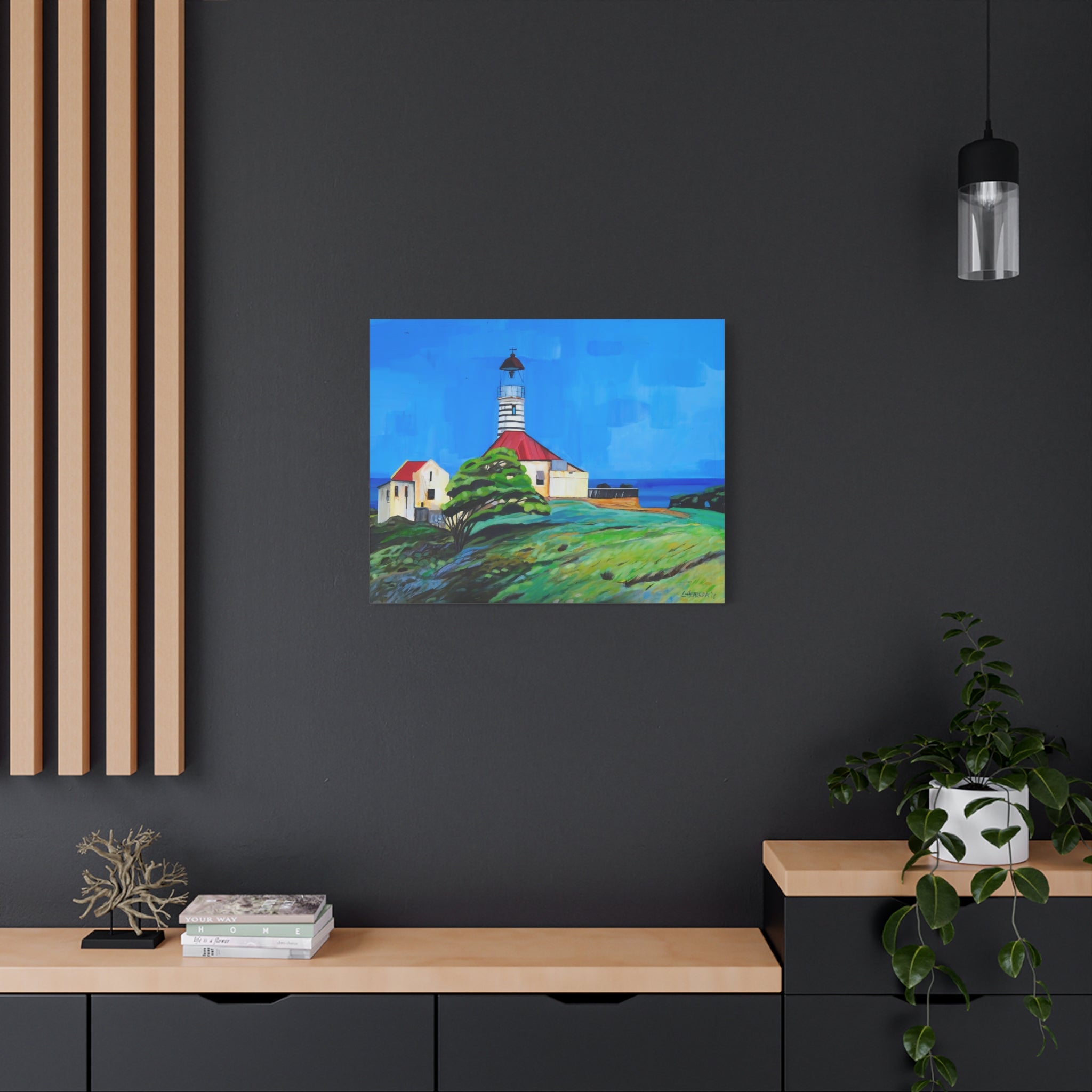 Canvas Print of Pt. Salines Lighthouse Matte— Stretched 1.25" Wall Art