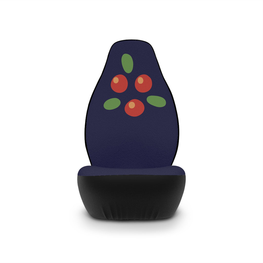 Car Seat Covers - Festive Navy Cherry Design