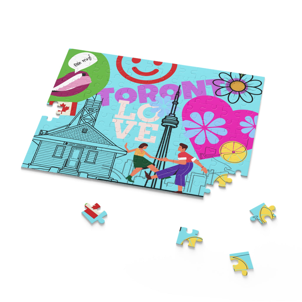 Toronto colorful graphic puzzle — Colorful Beach Art Jigsaw (120/252/500-Piece)