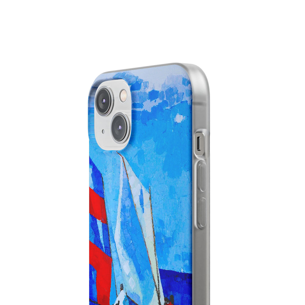Phone Case Lisa Herrera art print workboat Sailboats   –  Artistic Flexi Case