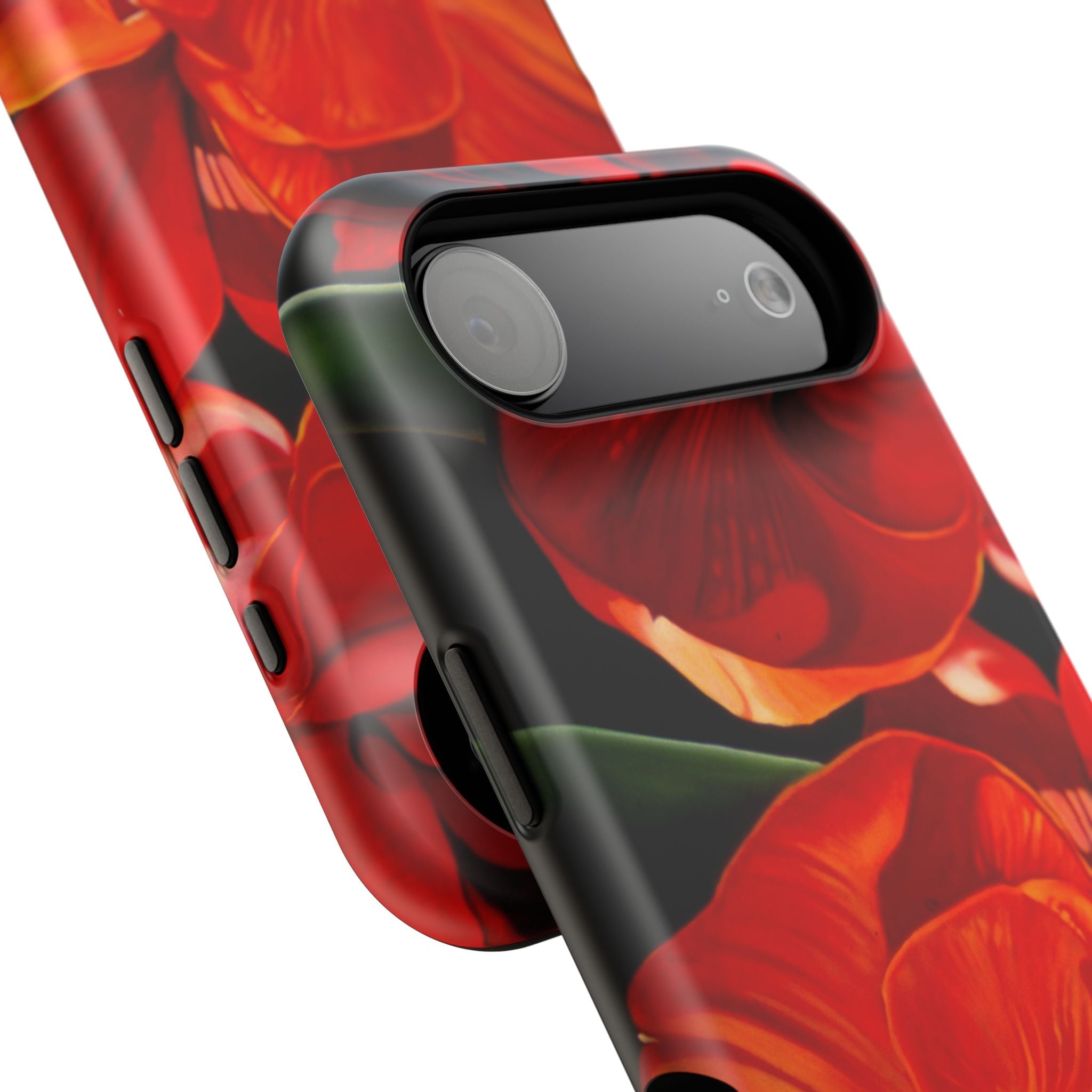 Phone case Lisa Herrera art print Red Amaryllis Floral Impact-Resistant Phone Case