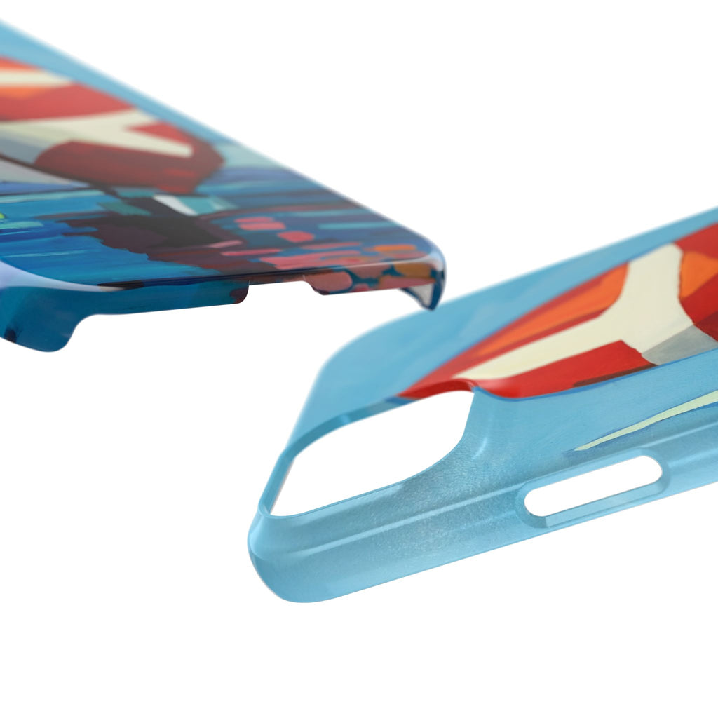 phone case lisa herrera art Sailboat Reflection Slim Case — Colorful Nautical Phone Case