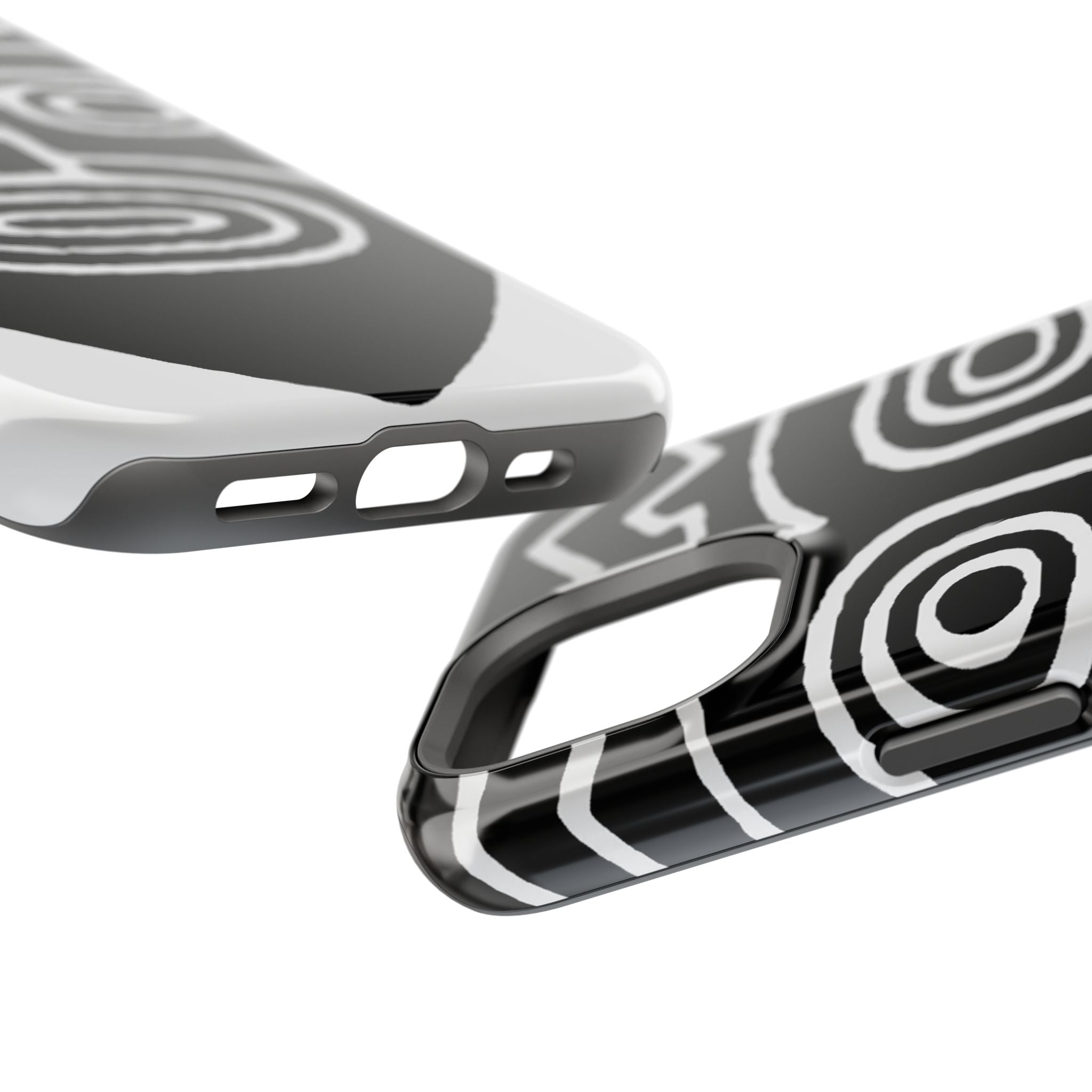 Phone Case — Black & White Tribal Mask Impact-Resistant Case