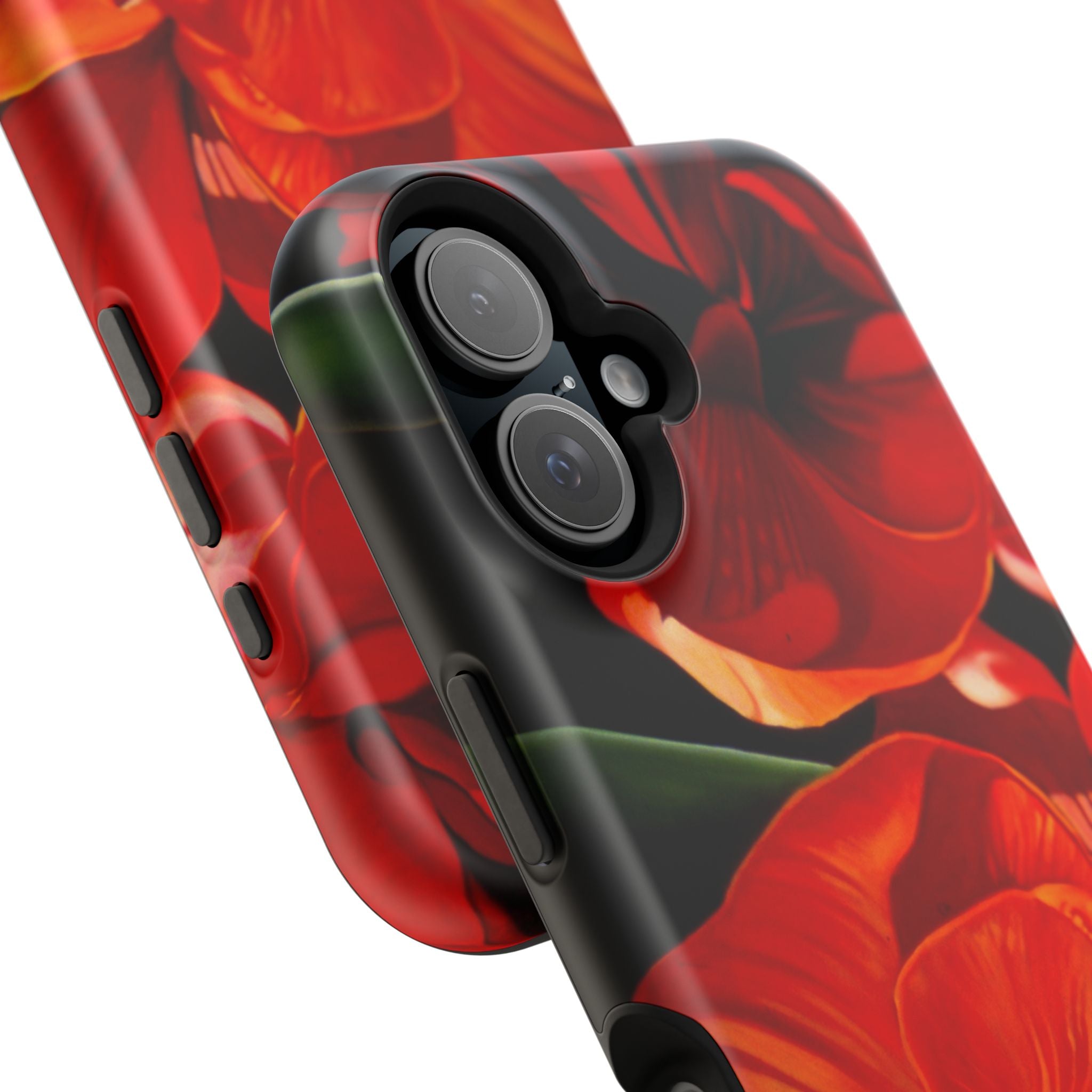 Phone case Lisa Herrera art print Red Amaryllis Floral Impact-Resistant Phone Case