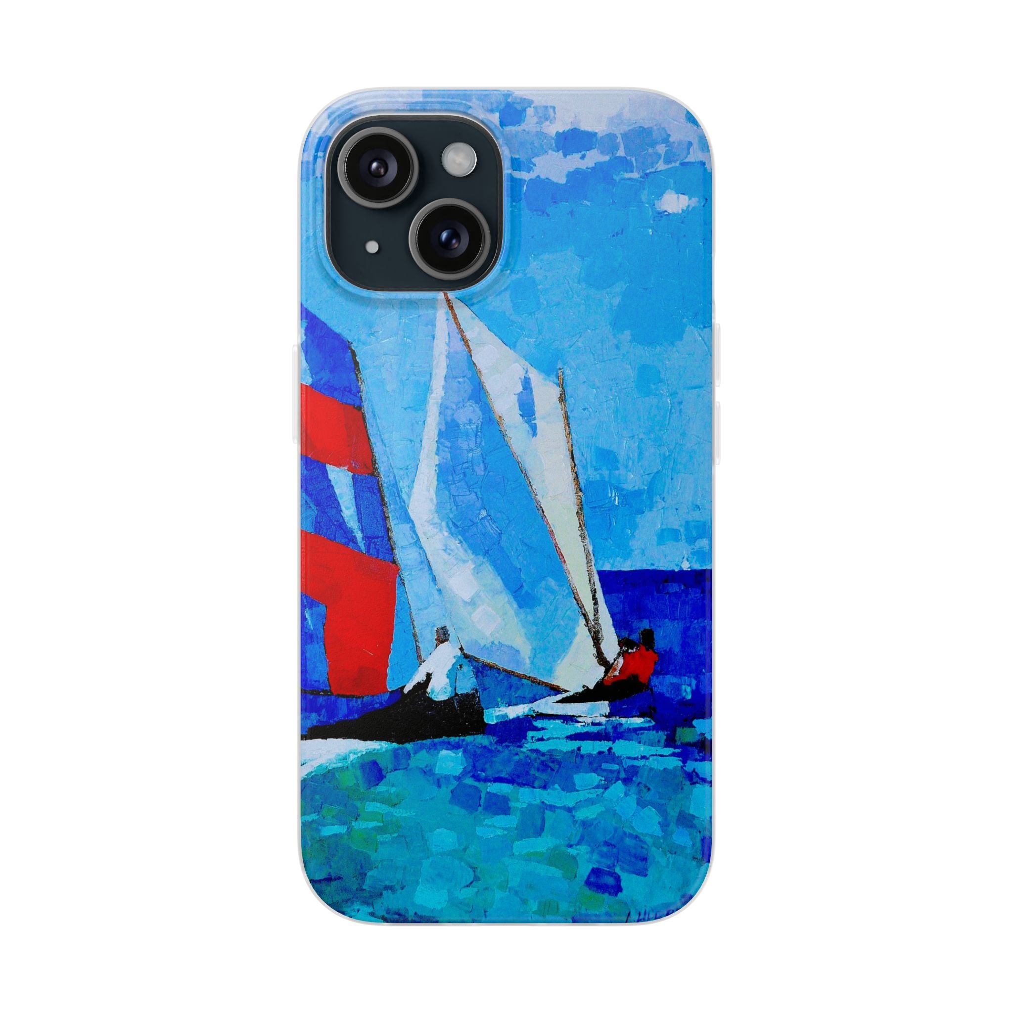 Phone Case Lisa Herrera art print workboat Sailboats   –  Artistic Flexi Case