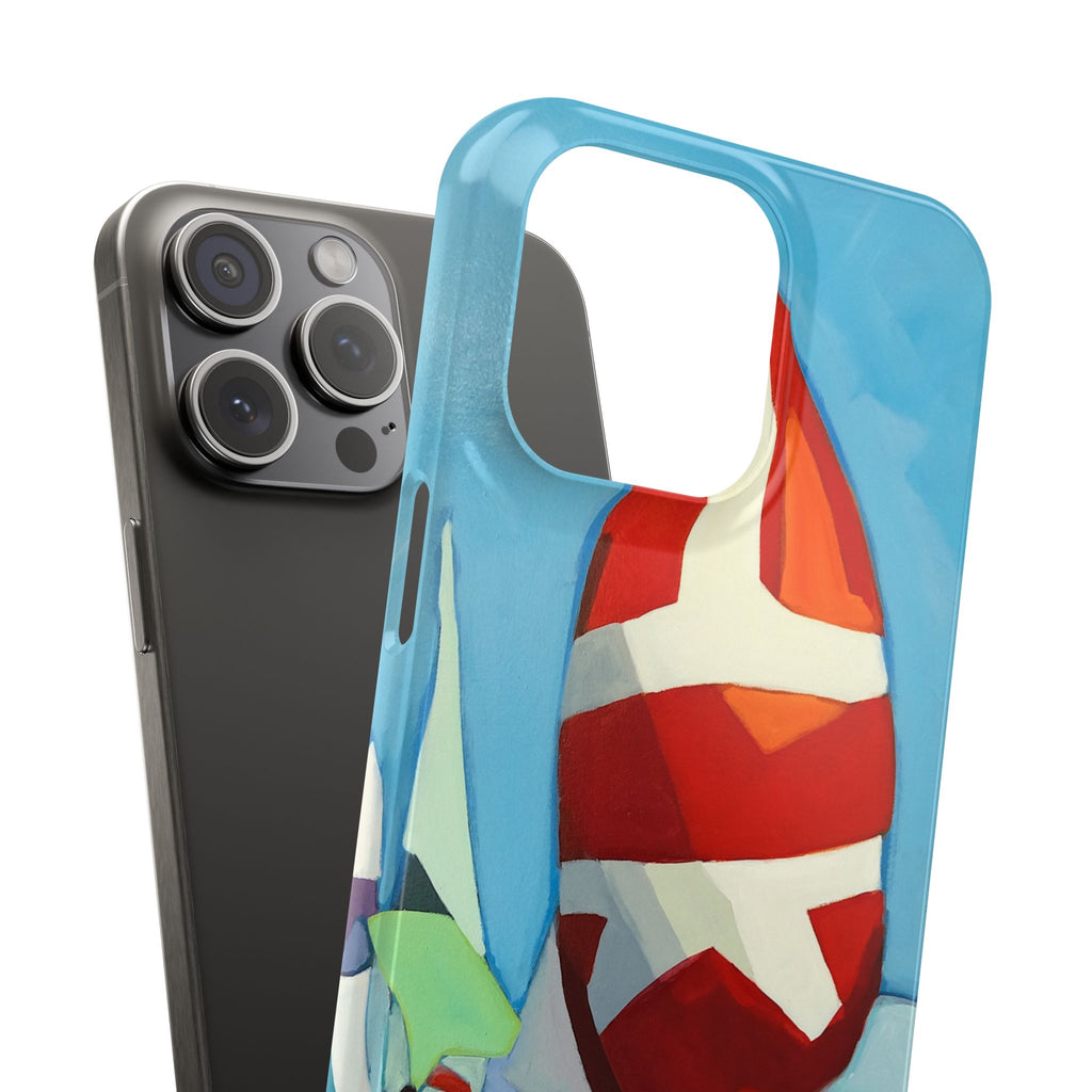 phone case lisa herrera art Sailboat Reflection Slim Case — Colorful Nautical Phone Case