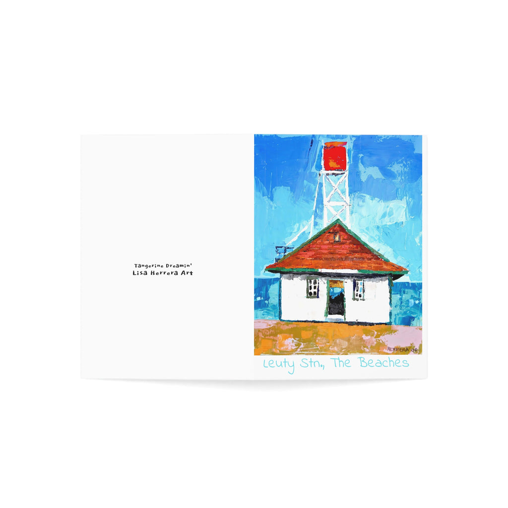 Greeting Card with painting by Lisa Herrera 'The Leuty Stn. The Beaches' — Blank Inside (Pack of 1/10/30/50)
