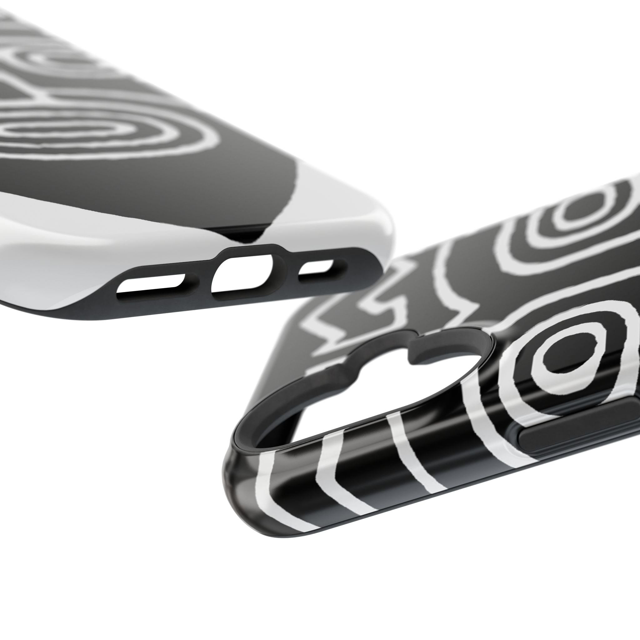 Phone Case — Black & White Tribal Mask Impact-Resistant Case