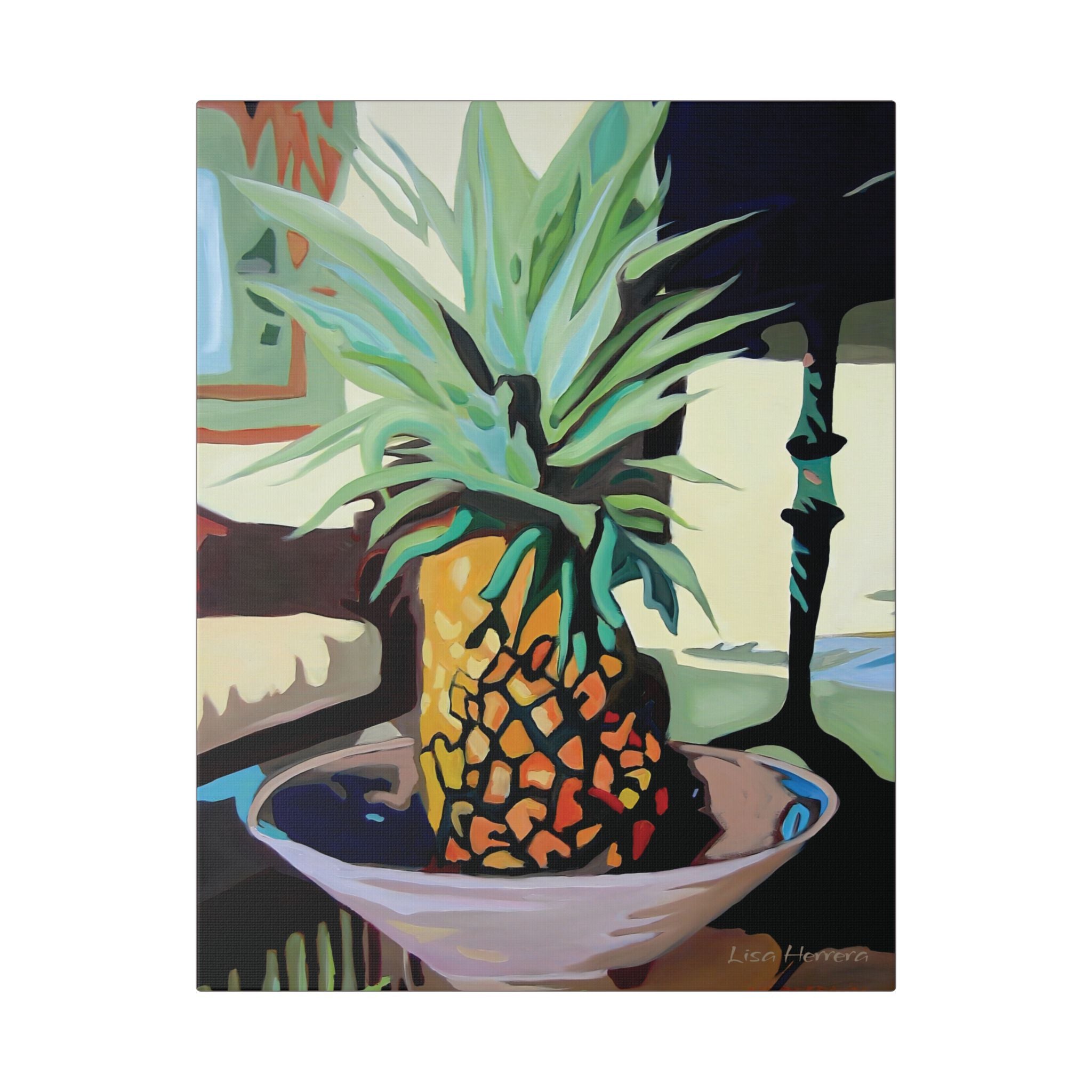 Canvas Print Lisa Herrera Art Pineapple Still Life — Tropical  Wall Art