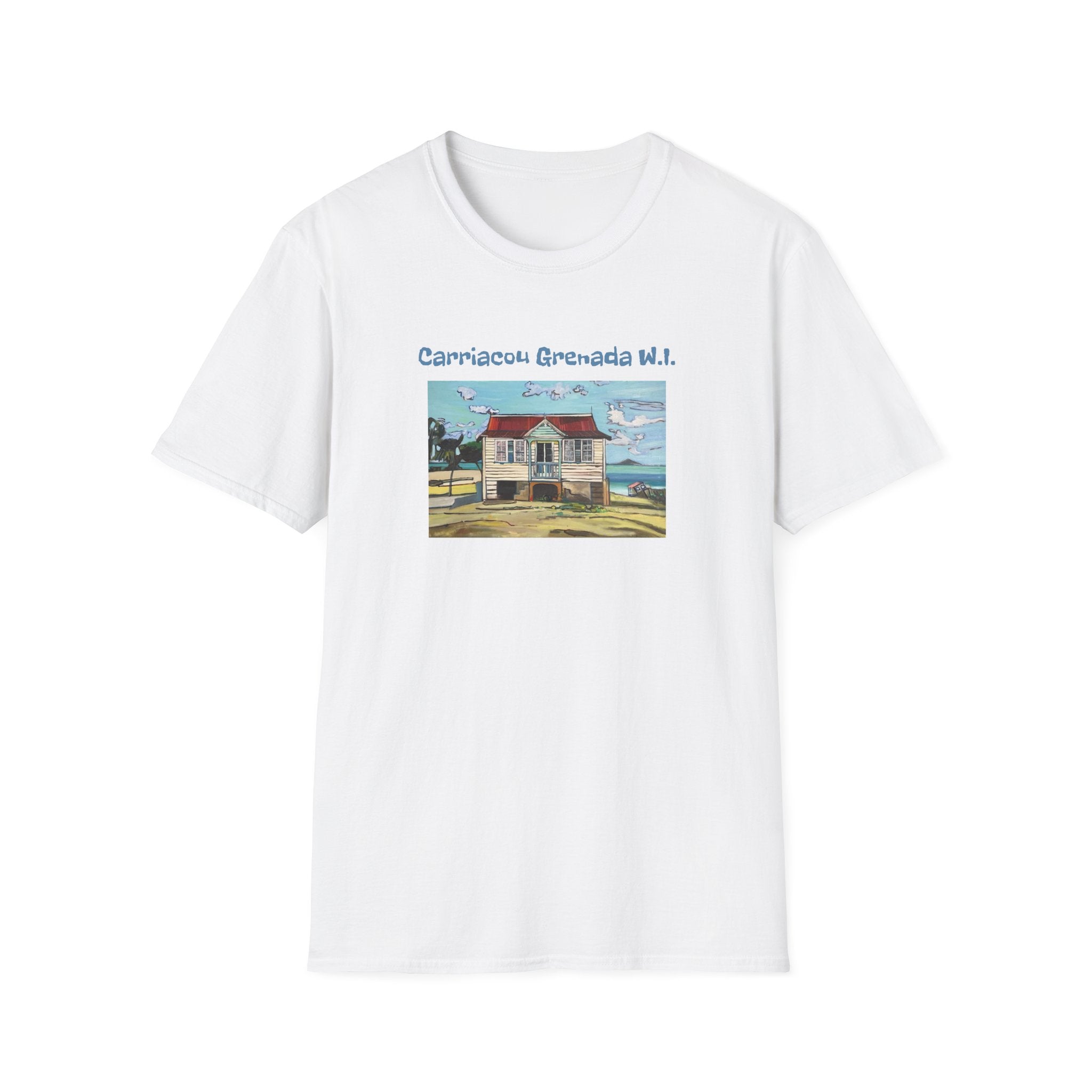 T-Shirt Carriacou House  - Carriacou Grenada W.I. Vintage Beach House Tee