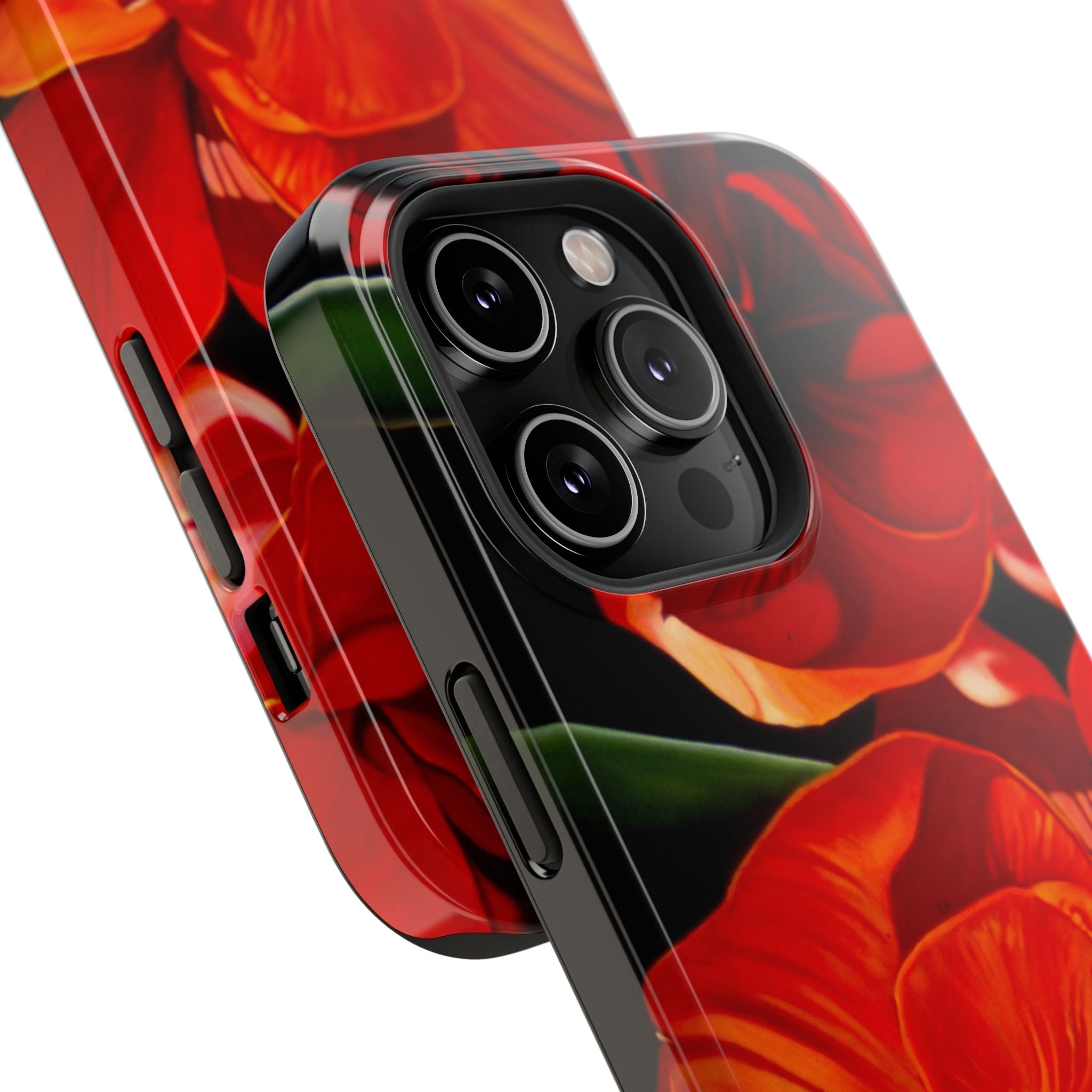 Phone case Lisa Herrera art print Red Amaryllis Floral Impact-Resistant Phone Case