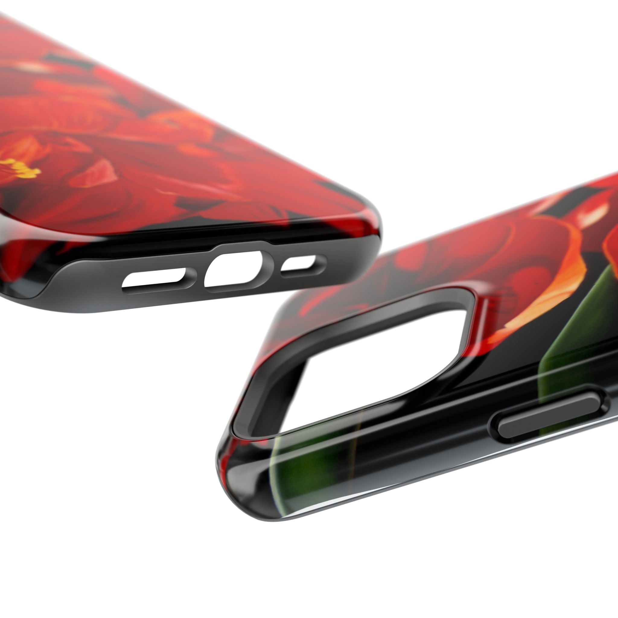 Phone case Lisa Herrera art print Red Amaryllis Floral Impact-Resistant Phone Case