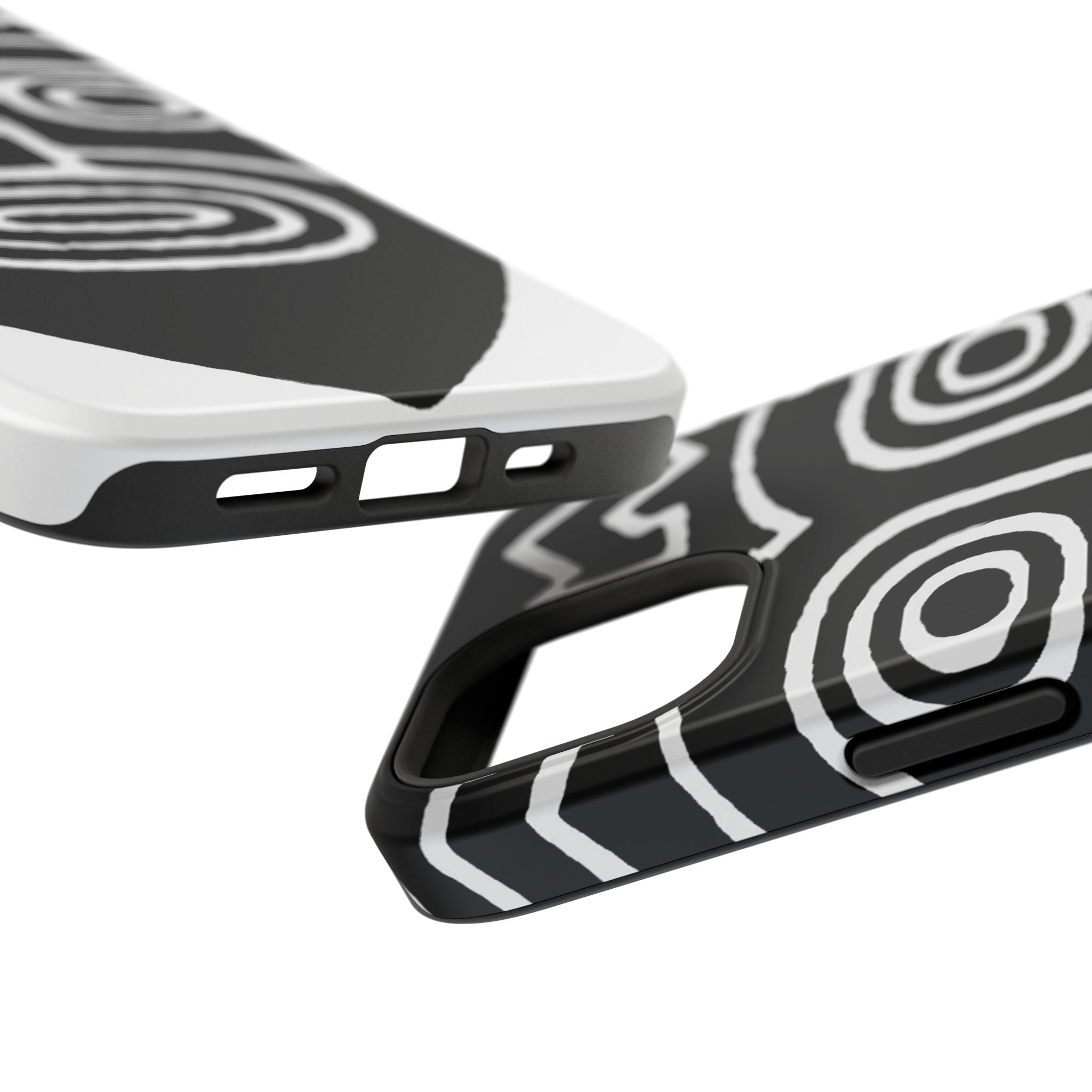 Phone Case — Black & White Tribal Mask Impact-Resistant Case