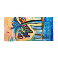 Beach Towel Lisa Herrera Abstract Print Coastal Art — Colorful Tropical beach palm Design