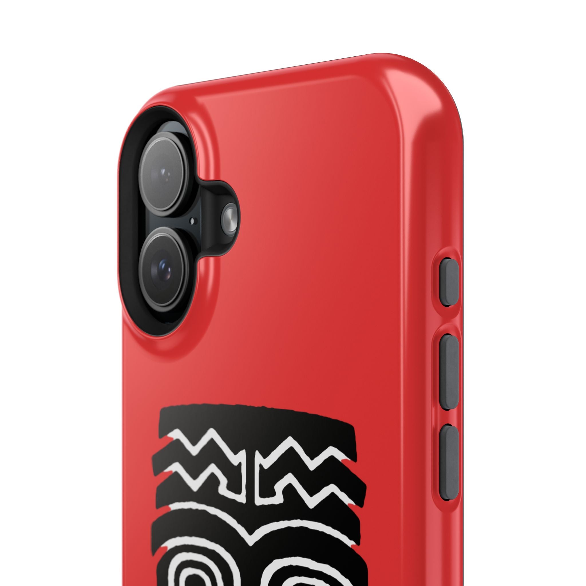 Phone Case Tiki Mask Impact-Resistant Phone Case — Bold Red Protective Cover
