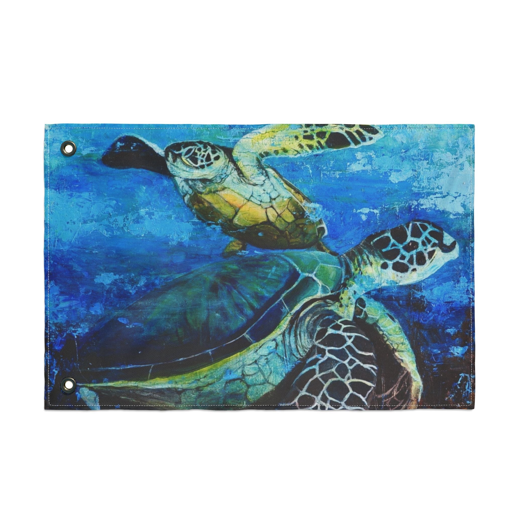 Outdoor Flag - Sea Turtle Double-Sided