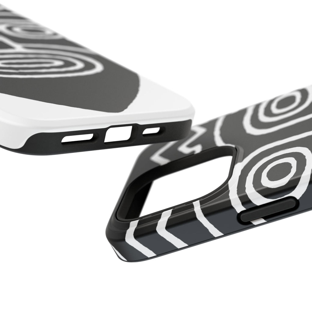Phone Case — Black & White Tribal Mask Impact-Resistant Case
