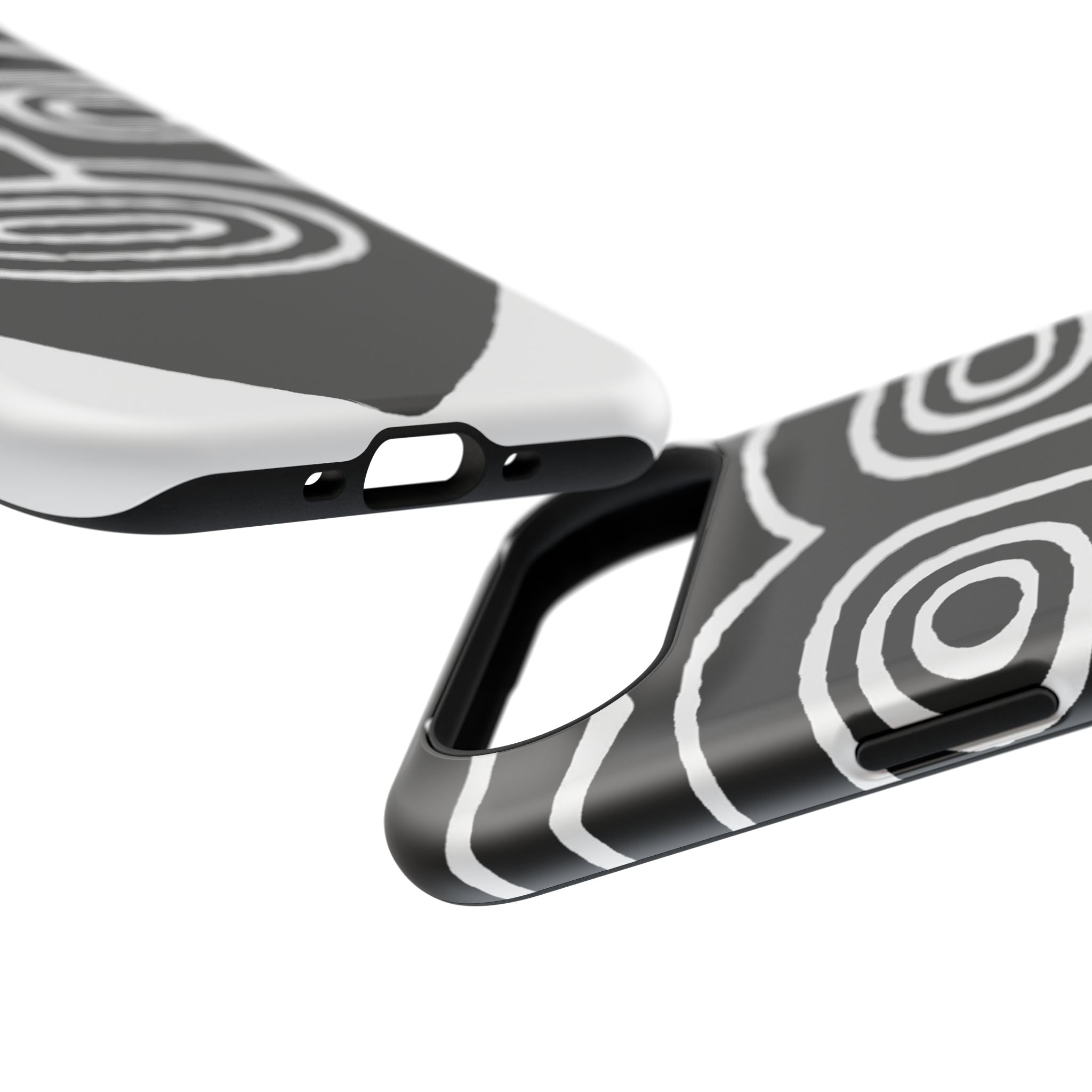 Phone Case — Black & White Tribal Mask Impact-Resistant Case
