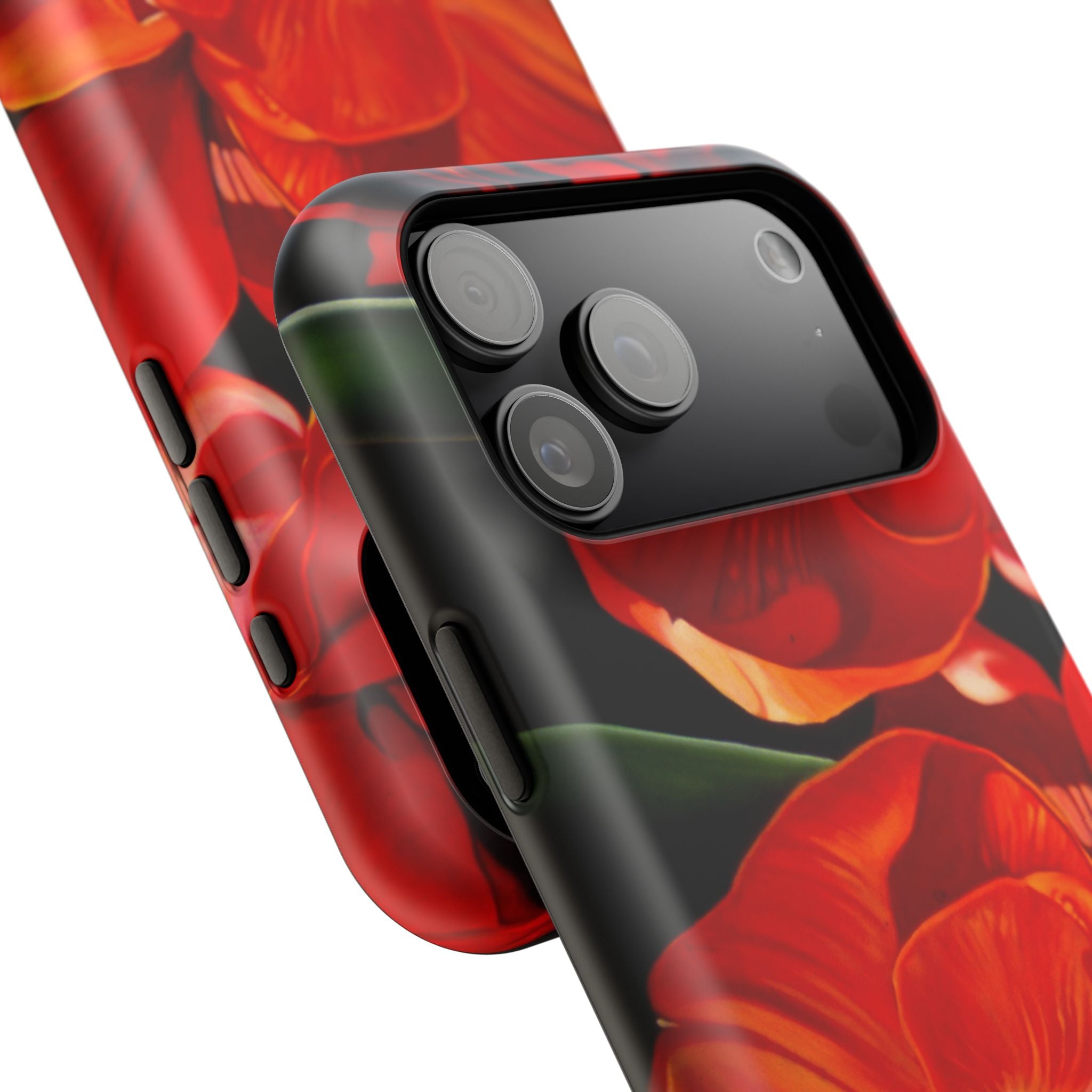 Phone case Lisa Herrera art print Red Amaryllis Floral Impact-Resistant Phone Case
