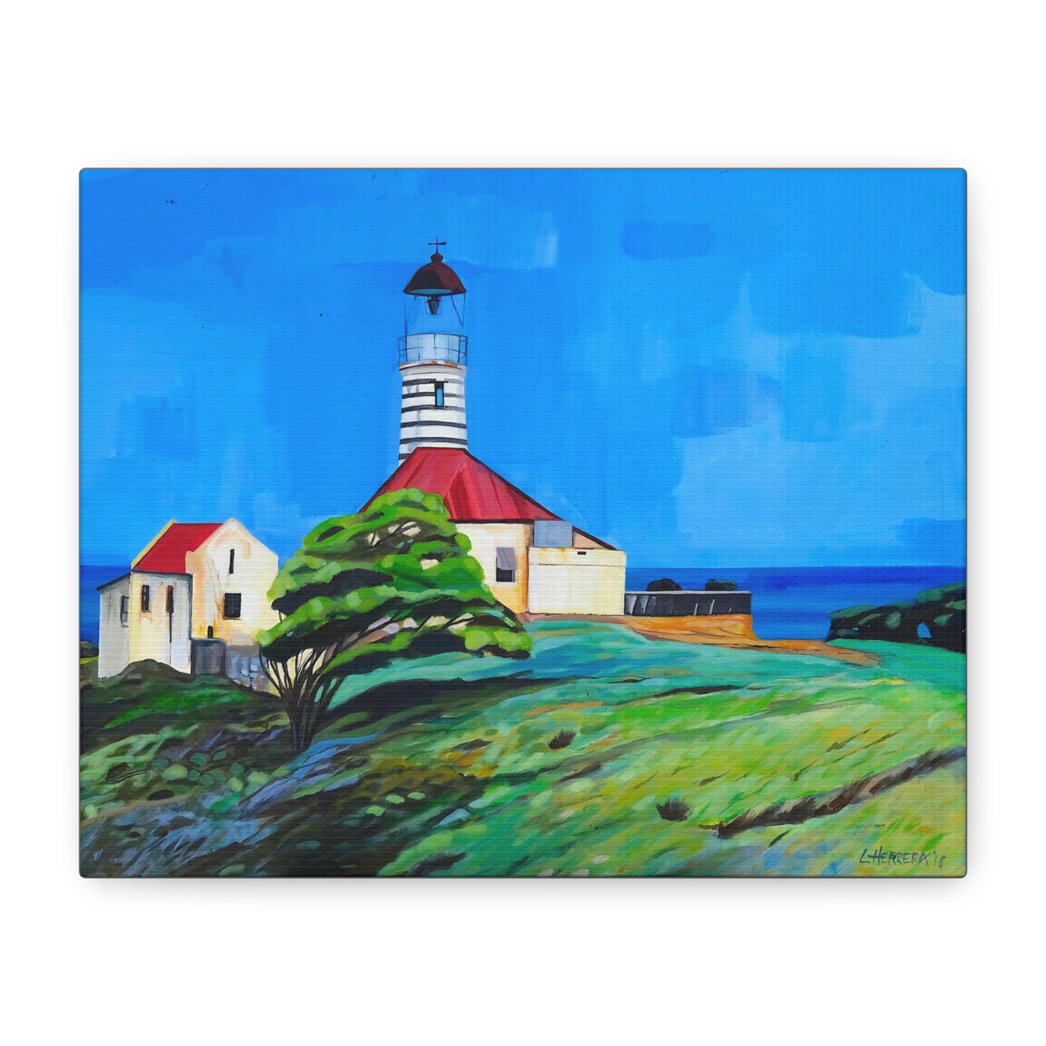 Canvas Print of Pt. Salines Lighthouse Matte— Stretched 1.25" Wall Art