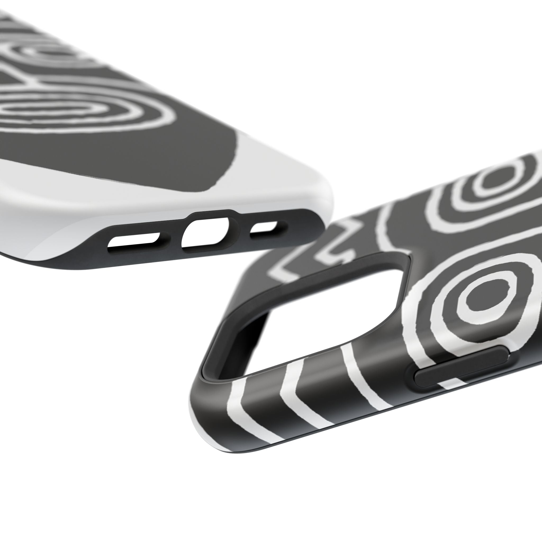 Phone Case — Black & White Tribal Mask Impact-Resistant Case